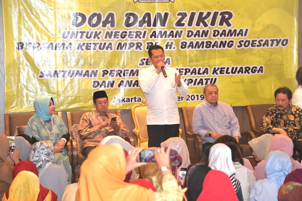 Doa dan Zikir Ketua MPR Bersama Untuk Negeri Aman dan Damai foto Ist