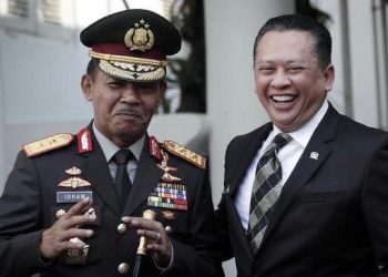 Komjen Idham Azizi dan Ketua MPR Bambang Soesatyo. Ist