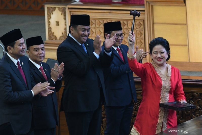 Puan Maharani Ketua DPR-RI Periode 2019-2024 dan Wakil-wakilnya.Foto Antaranews