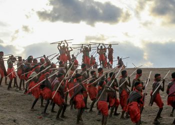 Tari Likurai di acara puncak Festival Fulan Fehan 2019