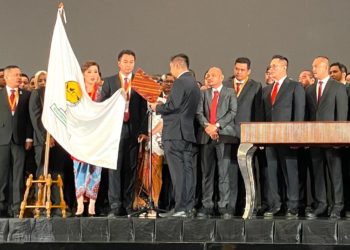 Pelantikan-pengurus-Himpunam-Pengusaha-Muda-Indonesia-HIPMI-yang-dihadiri-Presiden-Joko-Widodo-Ketua-MPR-Bambang-Soesatyo-dan-undangan-lainnya.