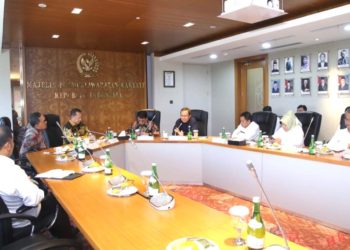 Rapat-Pimpinan-MPR-yang-dipimpinan-Ketuanya-Bambang-Soesatyo-beserta-Wakilnya-Ahmad-Basarah-membahas-perkembangan-terkini-Kasus-Virus-Korona.-Ist