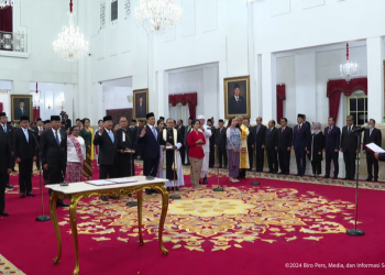 Presiden-Prabowo-Subianto-lantik-Sekretaris-Kabinet-dan-Wakil-Menteri-di-Istana-Negara