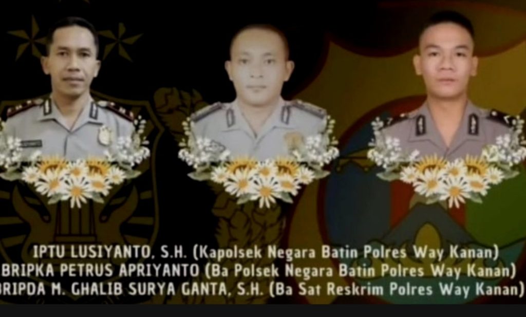 Gugur-Dalam-Tugas-Tiga-Anggota-Polisi-Polres-Way-Kanan-Lampung-ft-Is